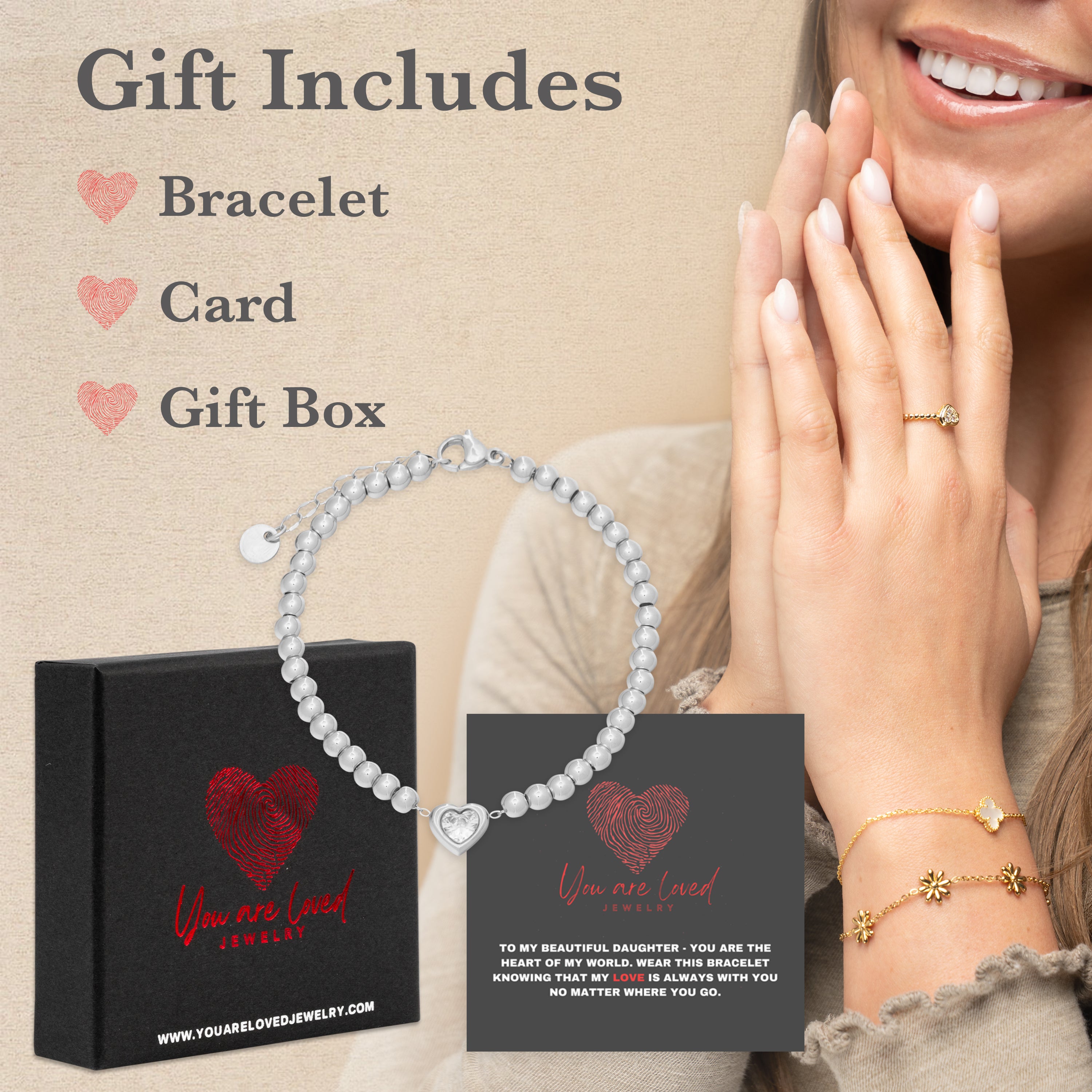 Heart to Heart Bracelet Silver