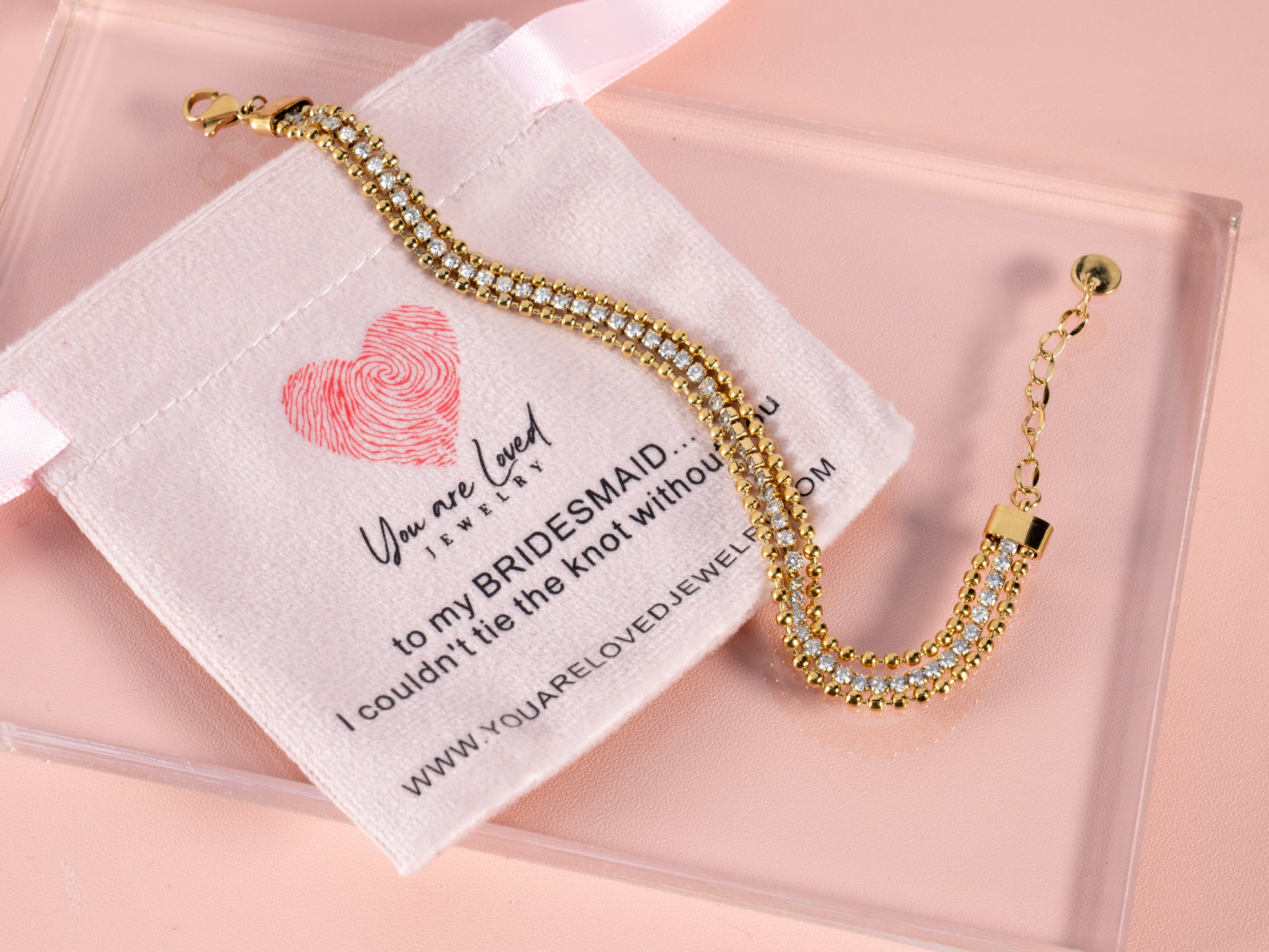 Bridesmaid Thank You Stackable Bracelet