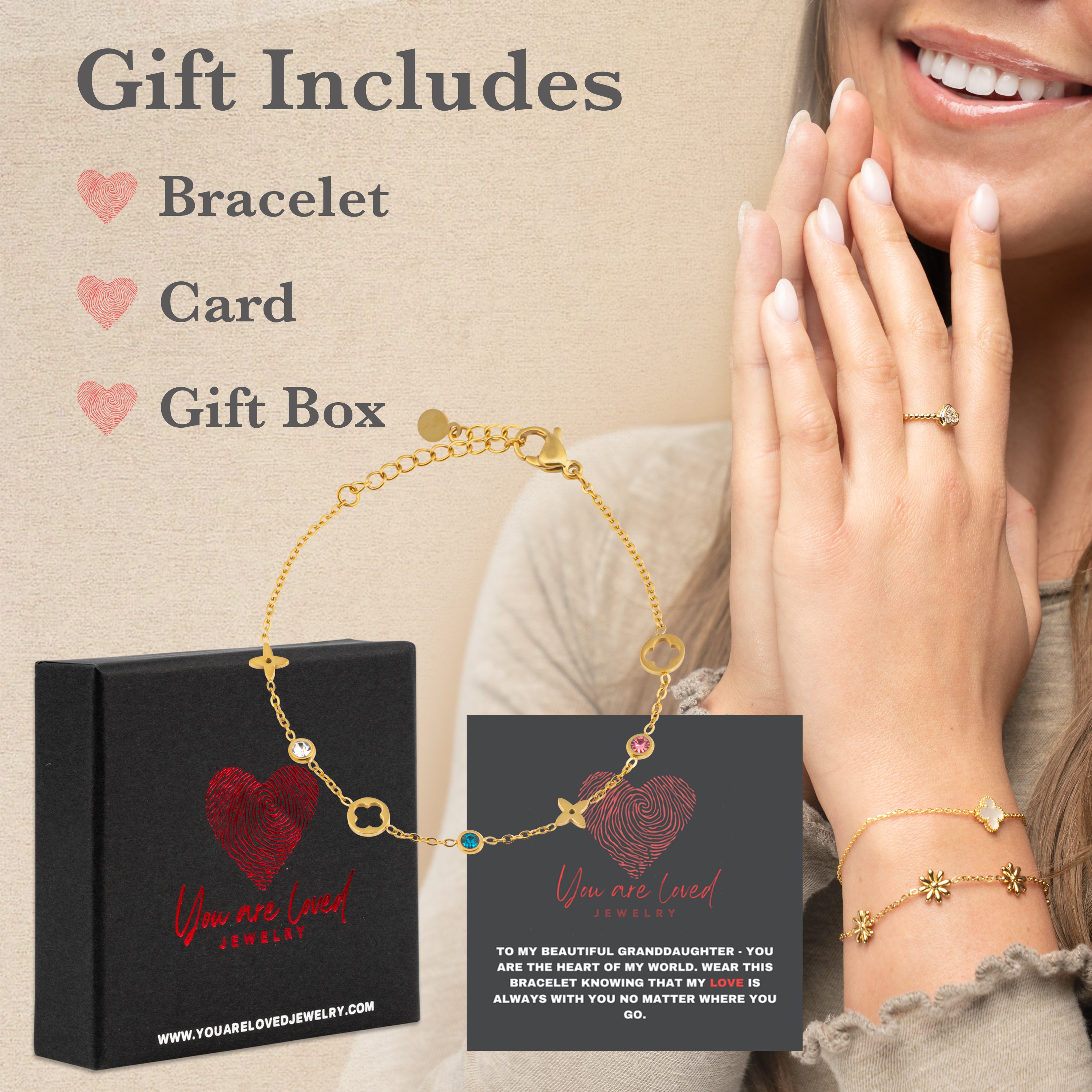 Love's Clover Silver or Gold Bracelet