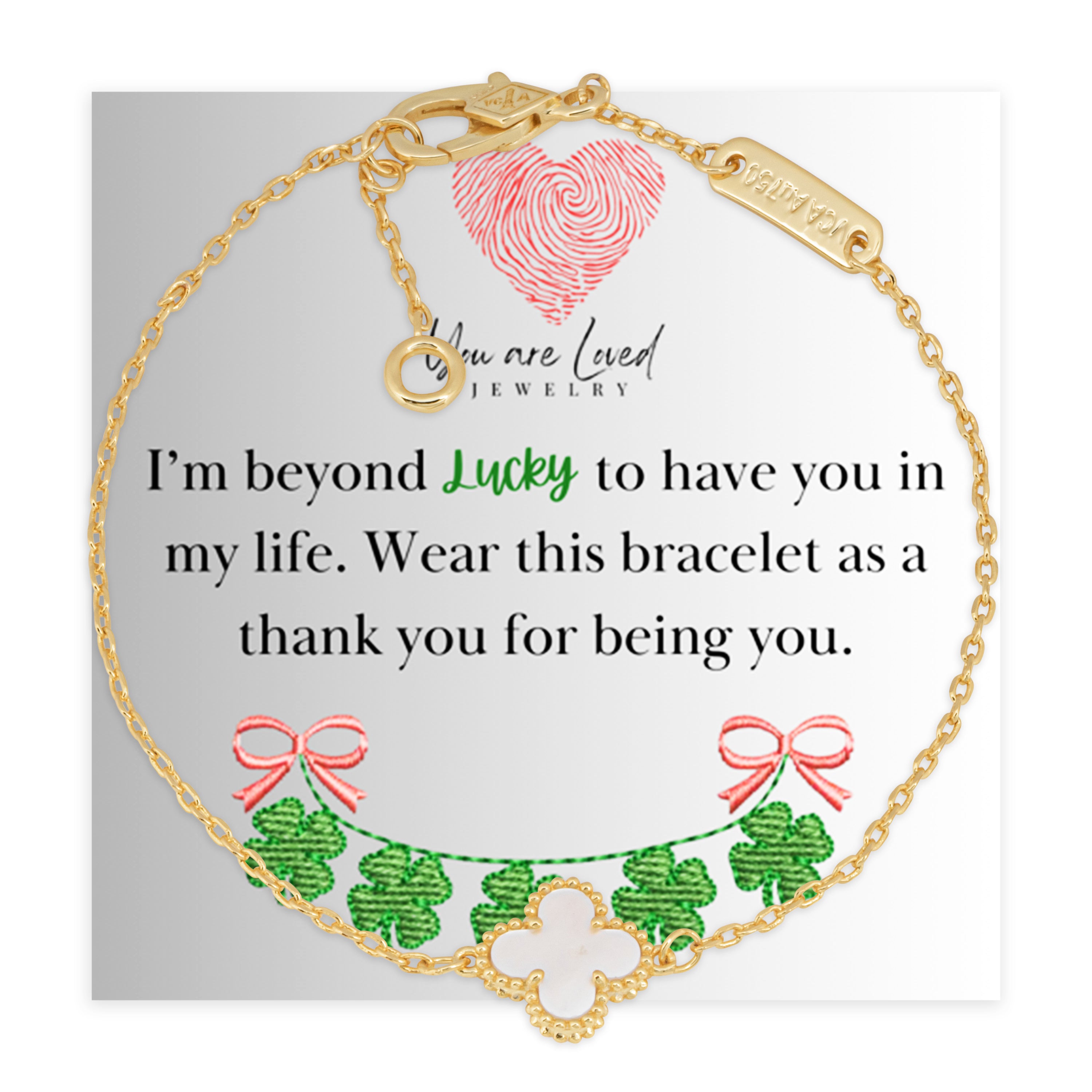 Lunar Clover Lucky To Have You Bracelet