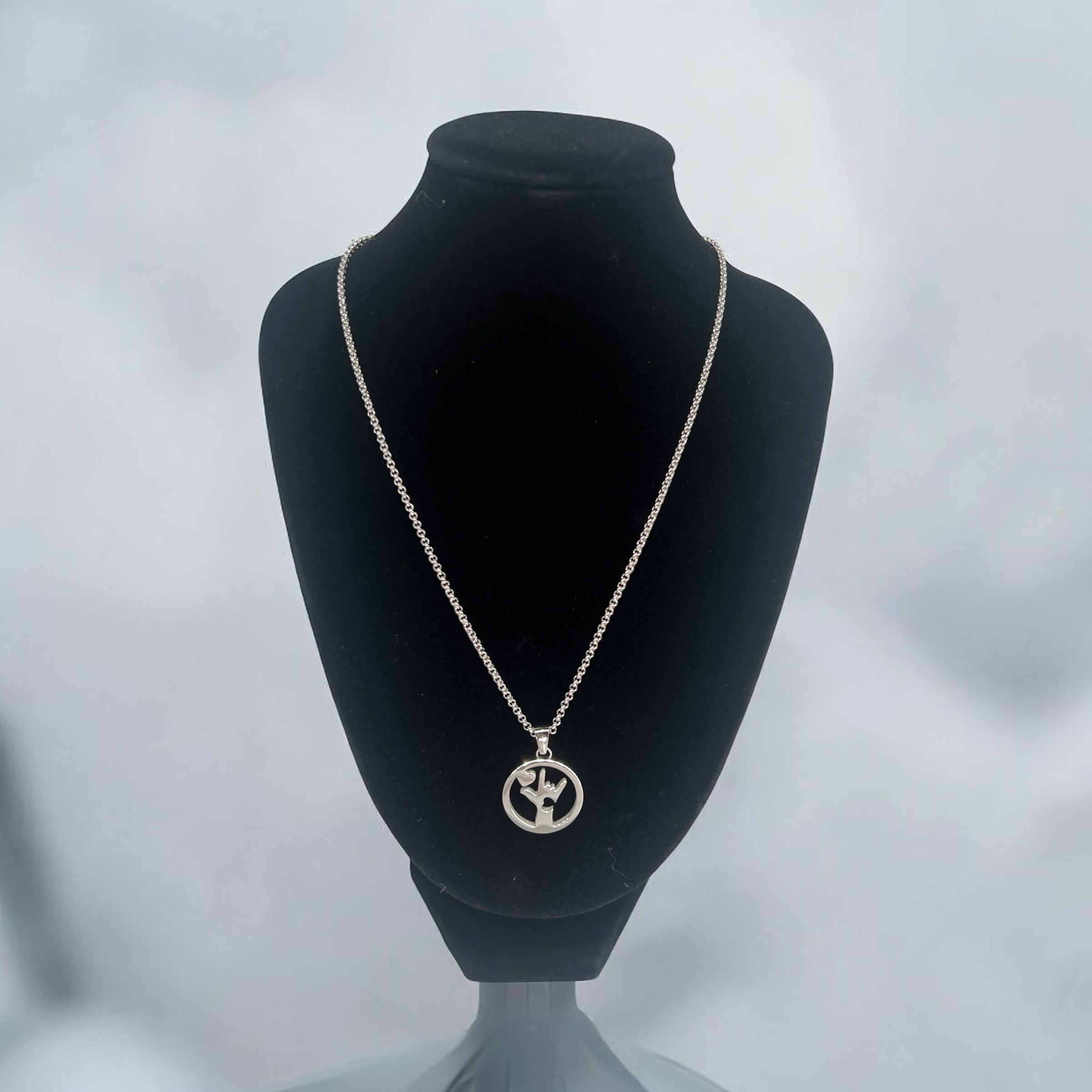 Signed With Love Necklace in Silver or Gold