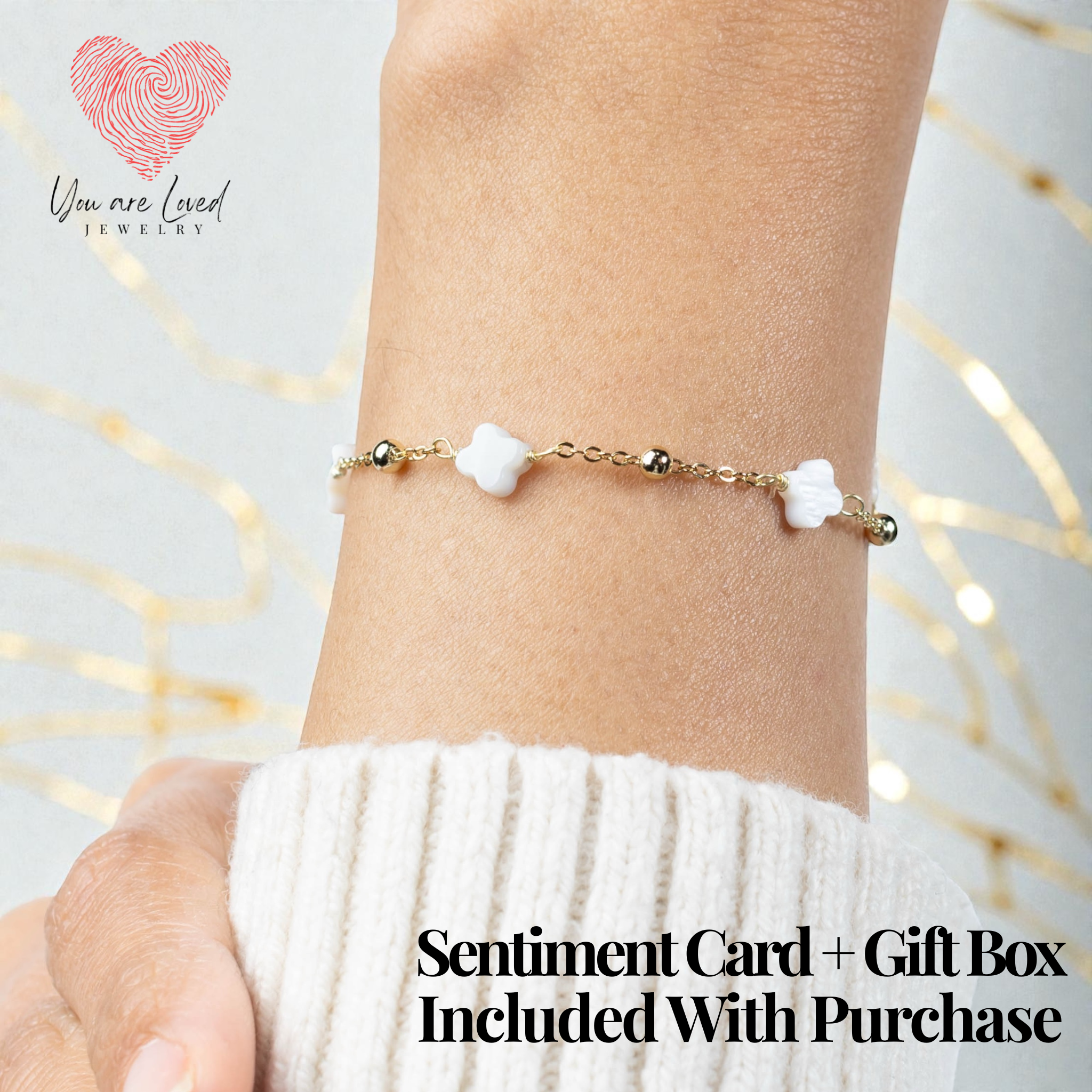 White Clover Gift Bracelet