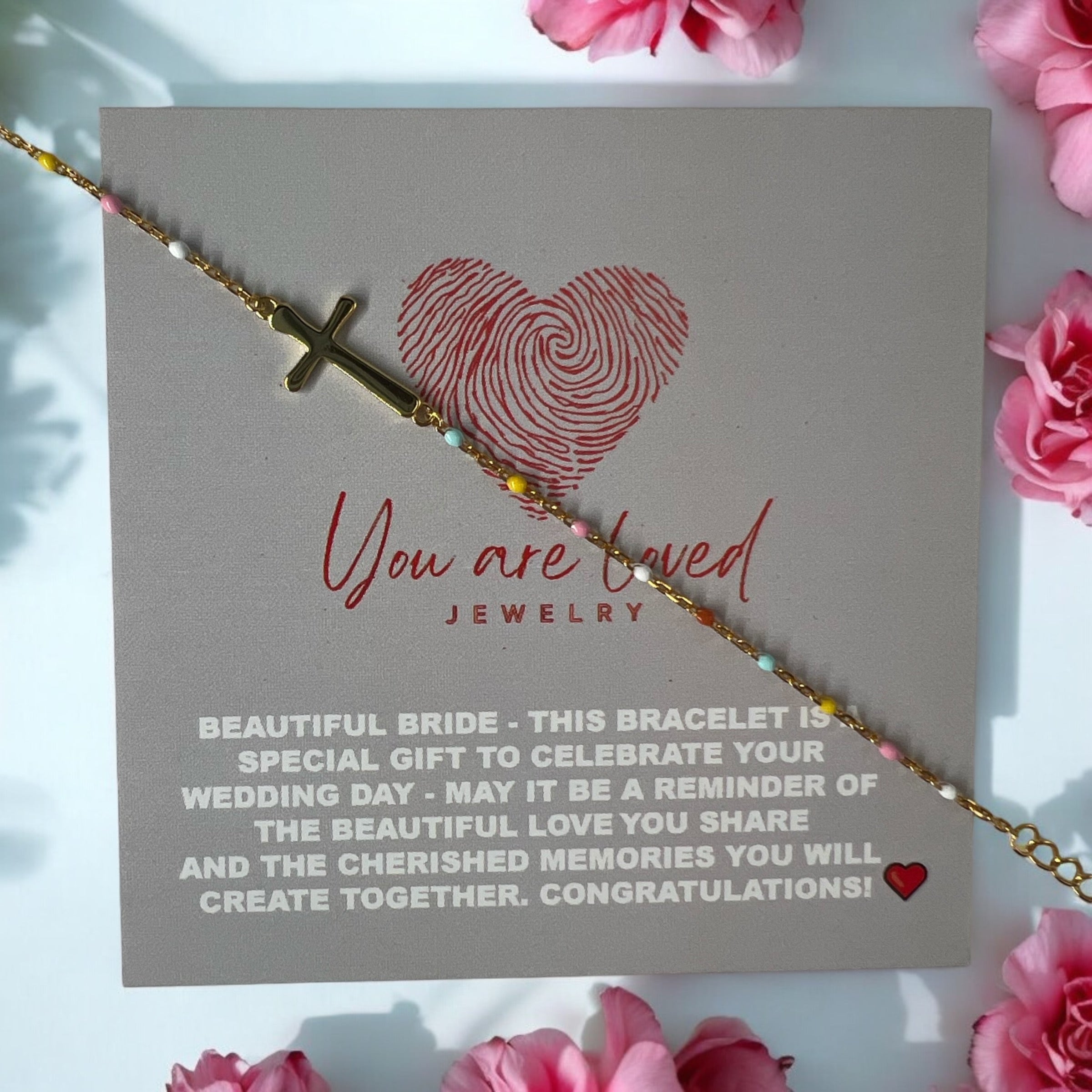 Radiant Faith Bride Gift Bracelet with Free Sentiment Card