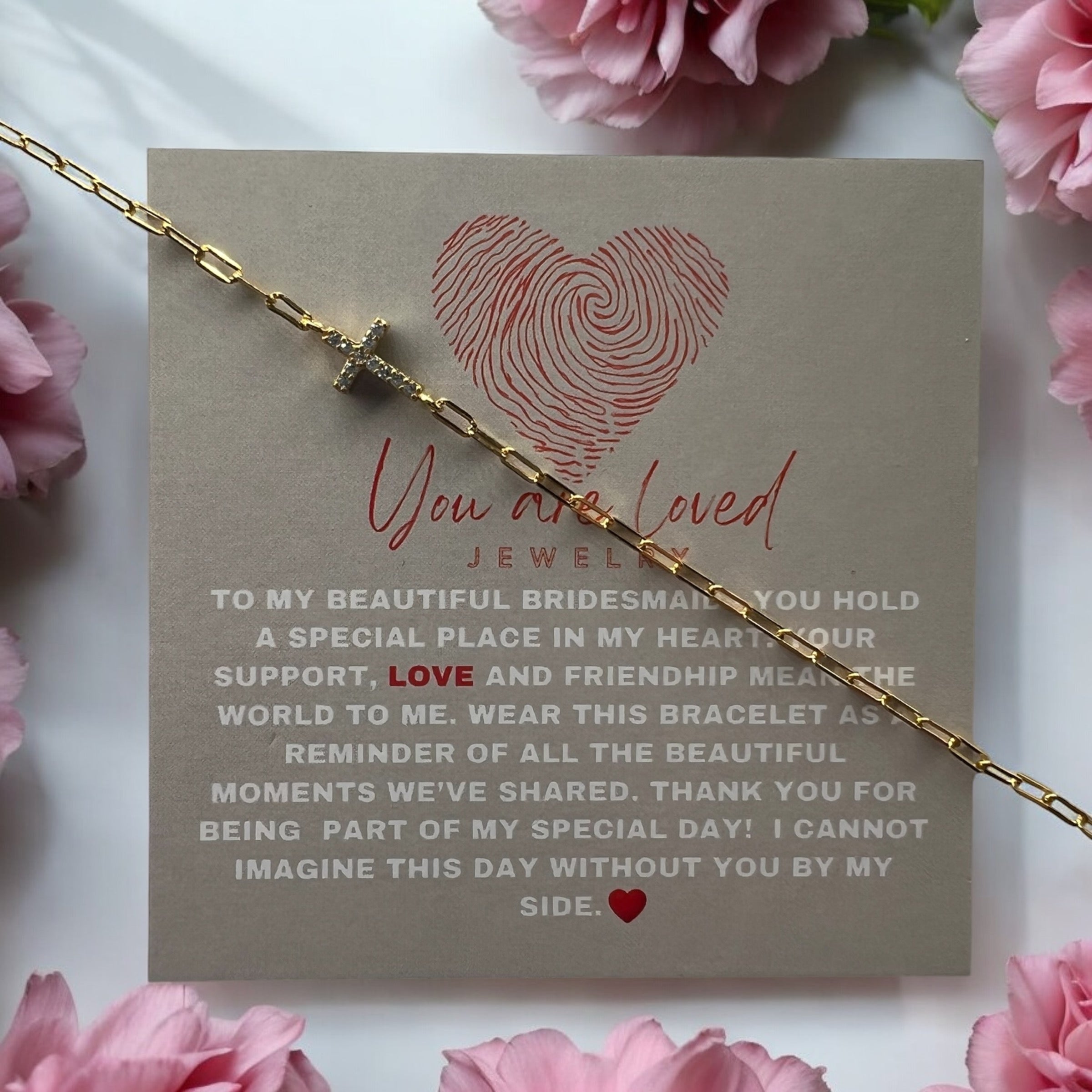 Faith Link Bracelet in Gold