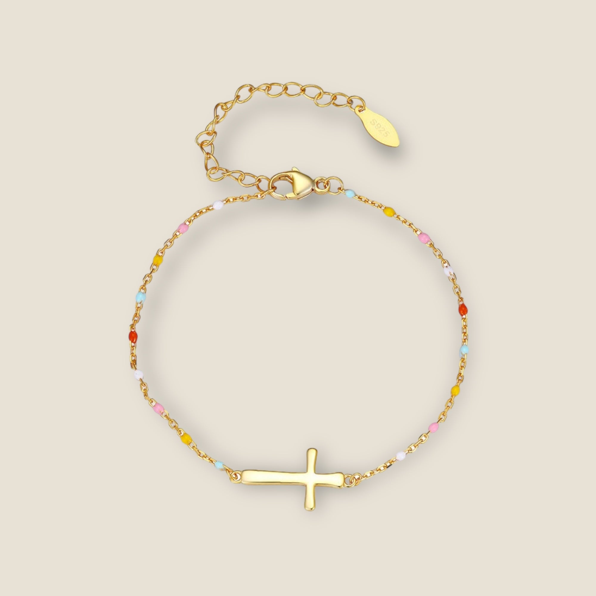 Radiant Faith Cross Bracelet Gold