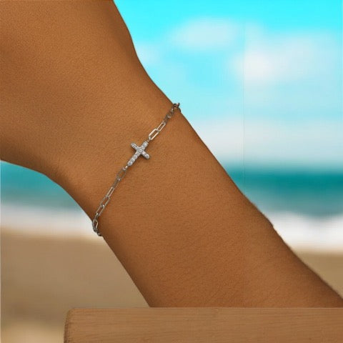 Faithlink Bracelet in Silver Bridal Collection