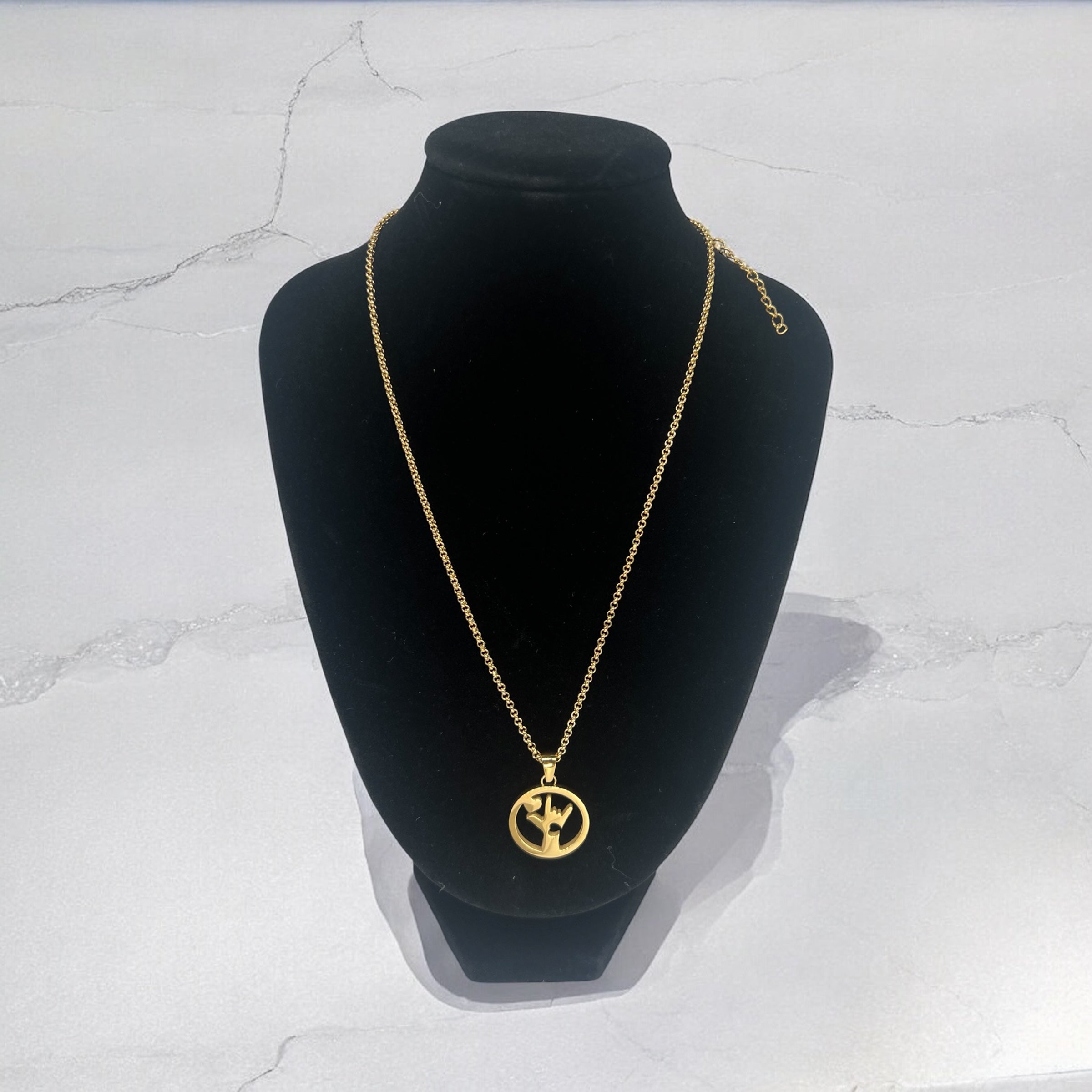 Signed With Love Necklace in Silver or Gold
