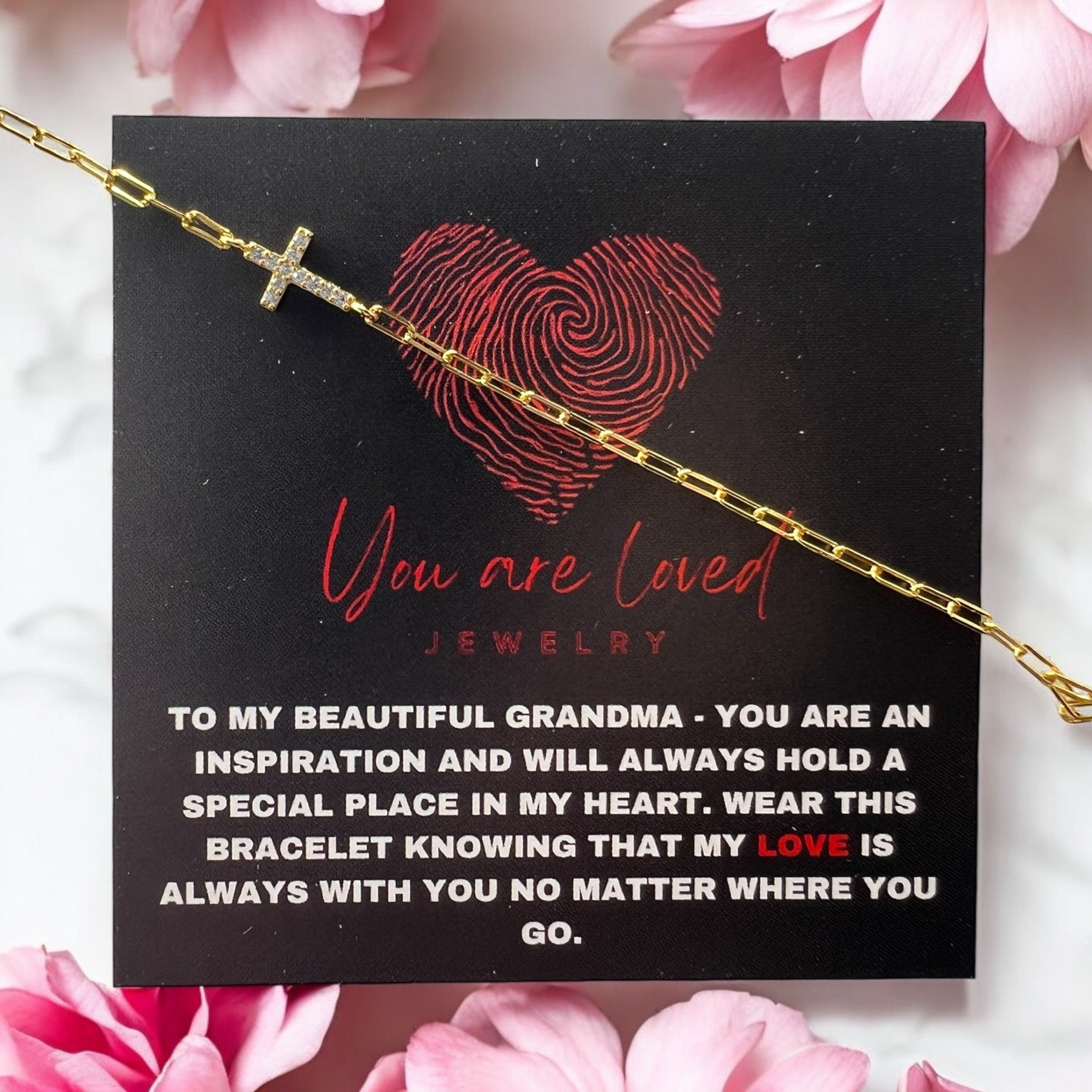 Faith Link Bracelet in Gold