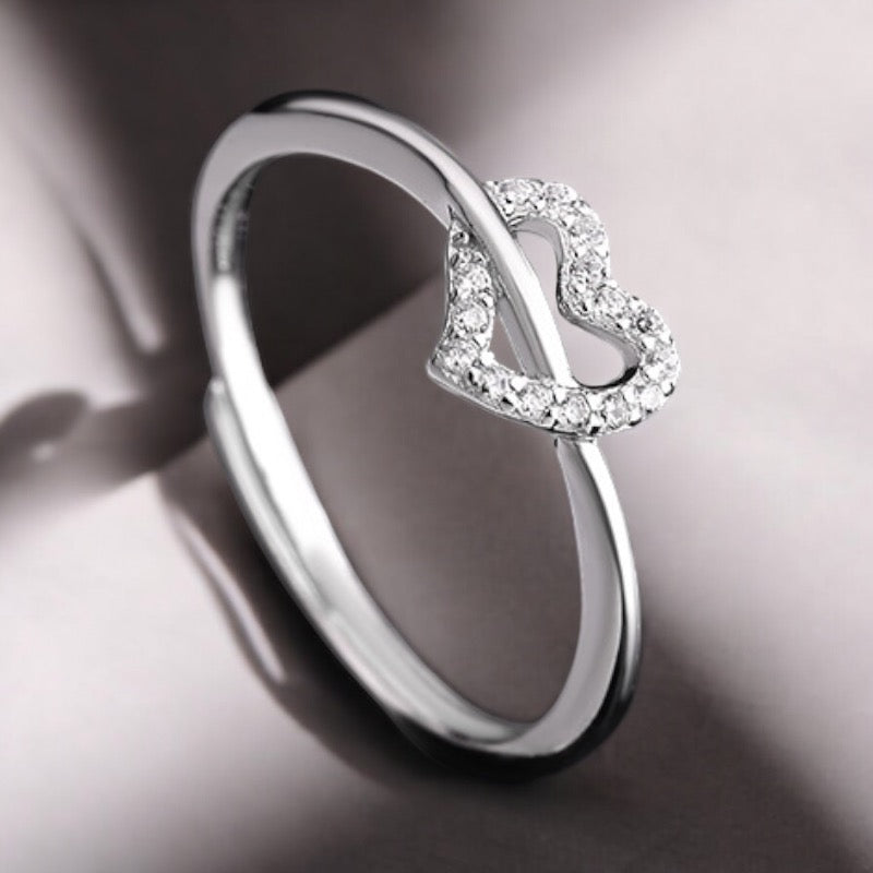 Contempo Heart in Silver Ring