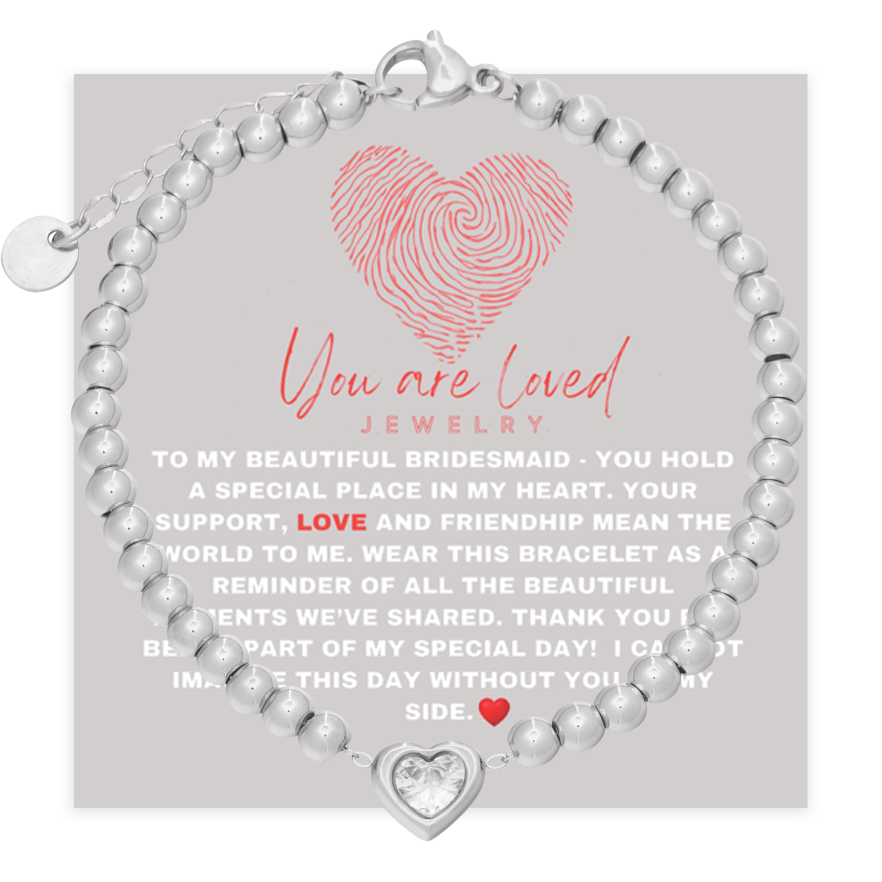special congrats to bride card plus bracelet this shows what comes when you purchase this bracelet as a bridal shower gift or wedding gift