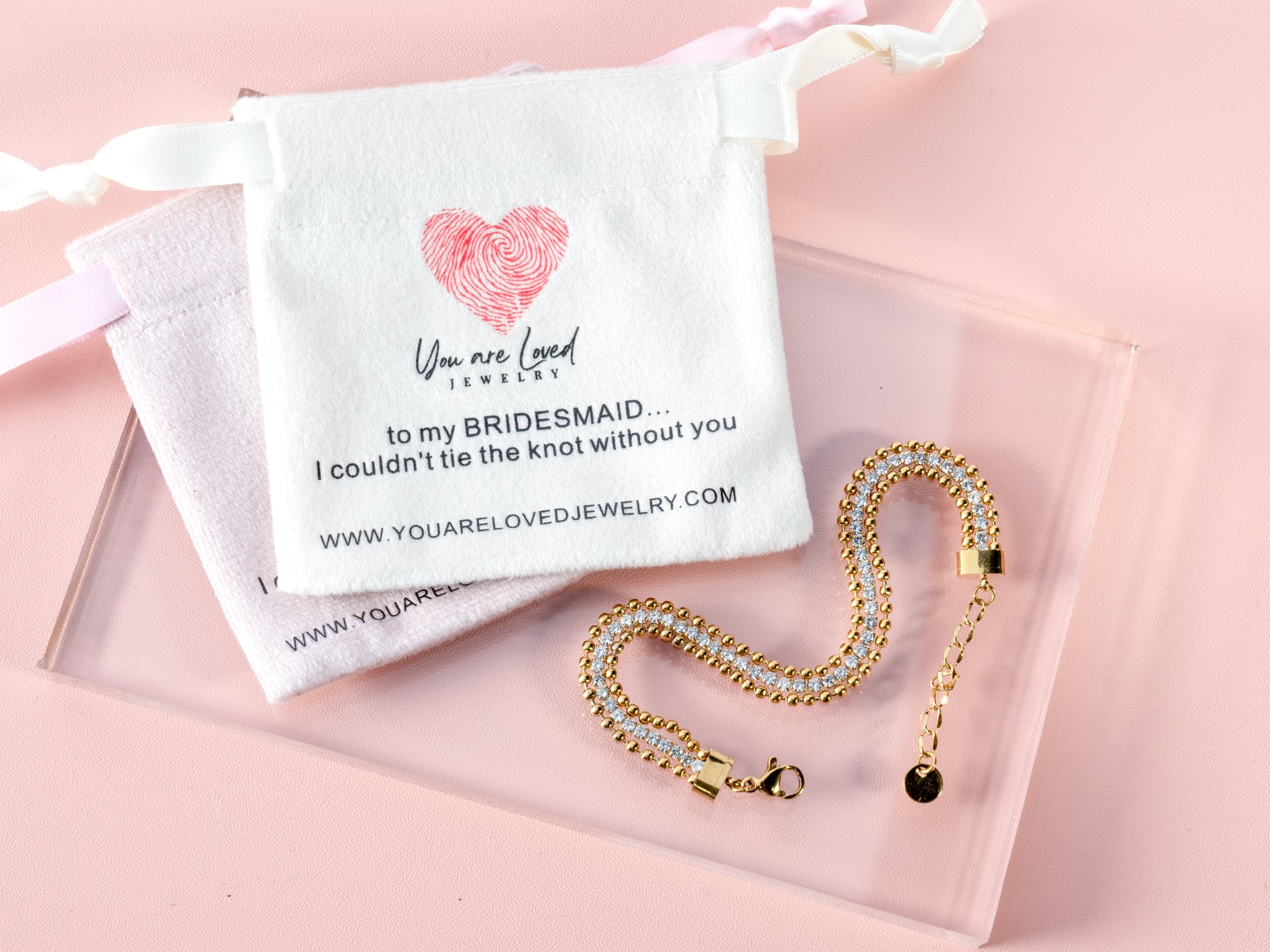 Bridesmaid Thank You Stackable Bracelet