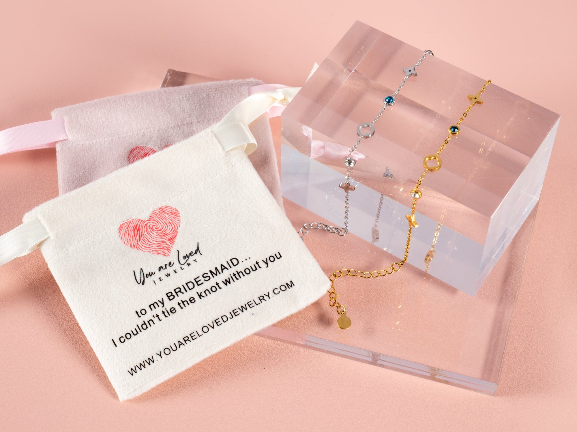 Multi Four Leaf Clover Bridesmaid Gift Bracelets