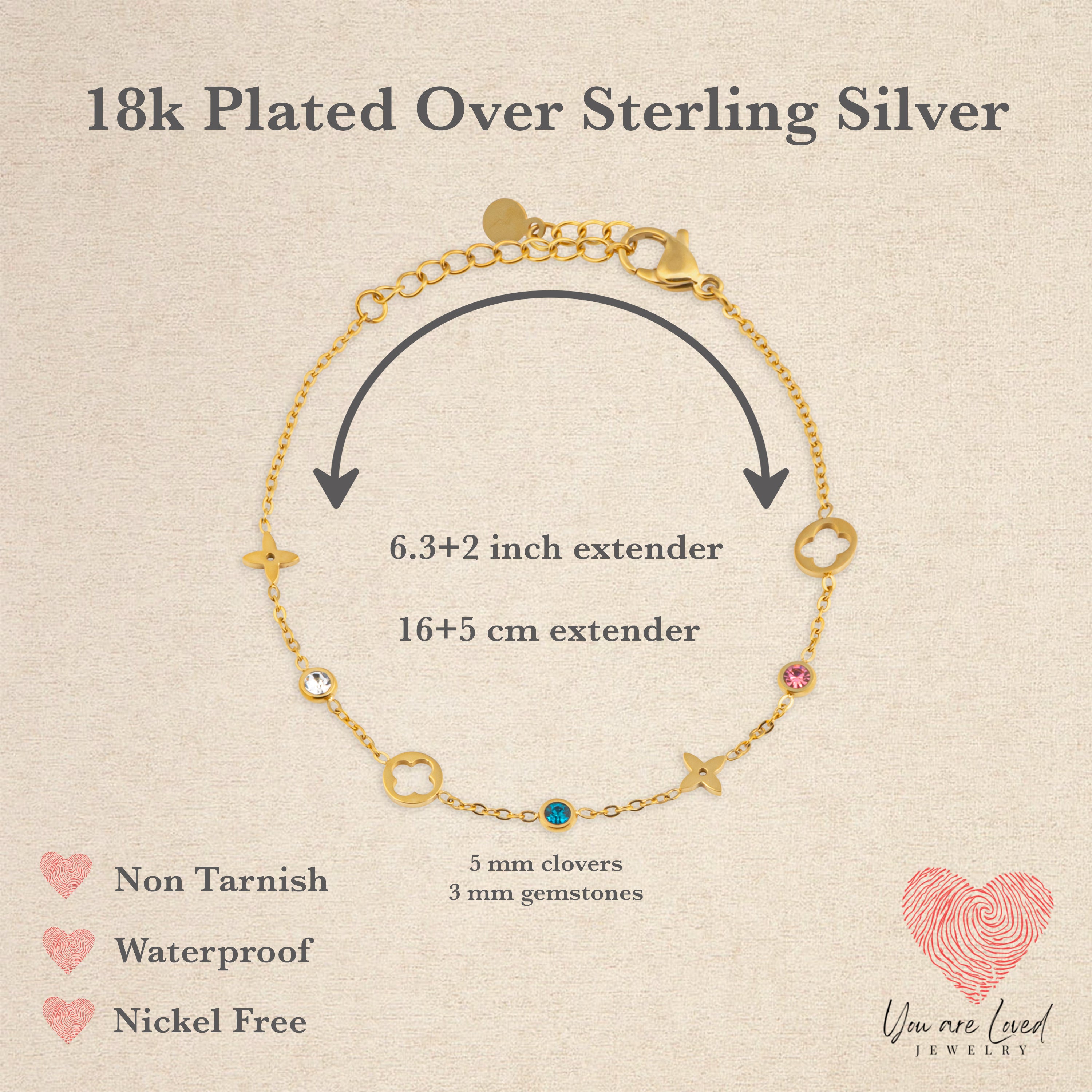 Multi Four Leaf Clover Bridesmaid Gift Bracelets