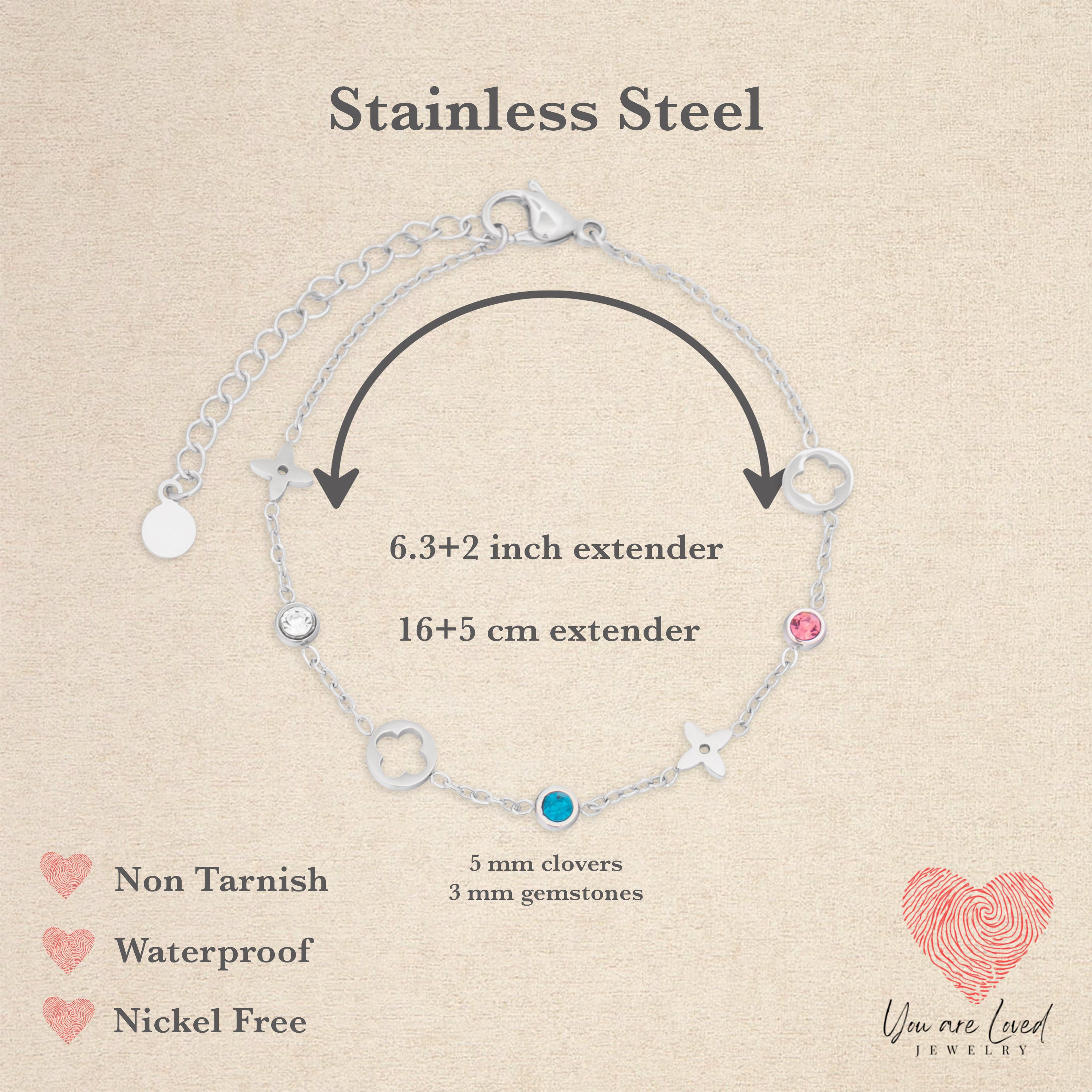 Multi Four Leaf Clover Bridesmaid Gift Bracelets