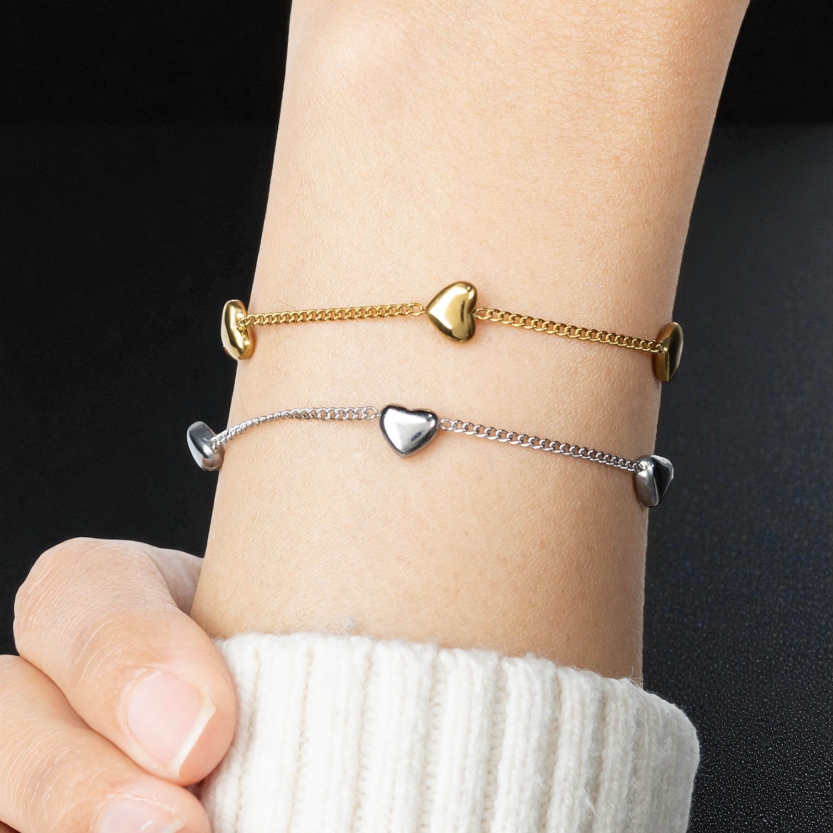 Forever Love Heart Bracelet Gold | Silver