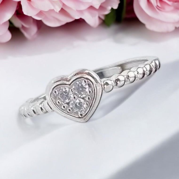 Heartfelt Connection Ring Silver