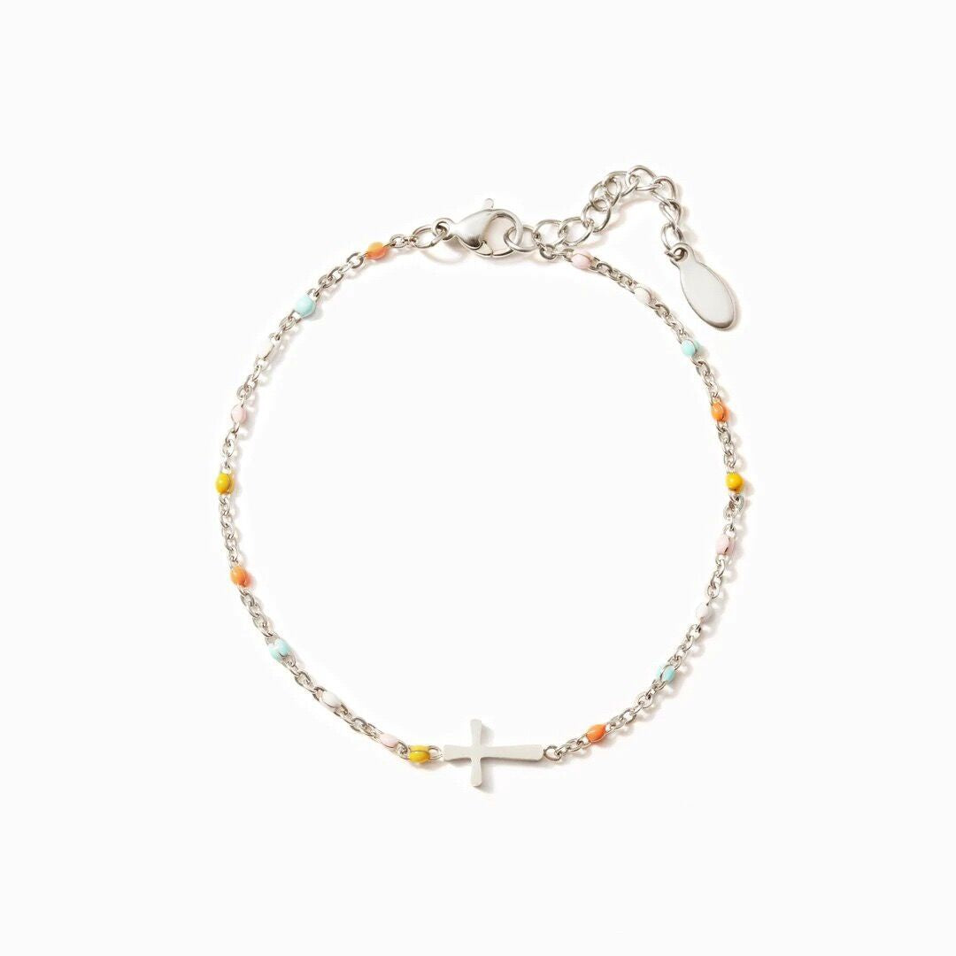 Radiant Faith Cross Bracelet in Silver Bridal Collection