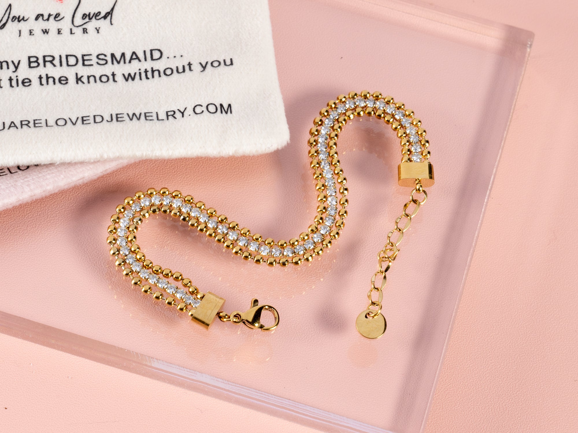 Bridesmaid Thank You Stackable Bracelet